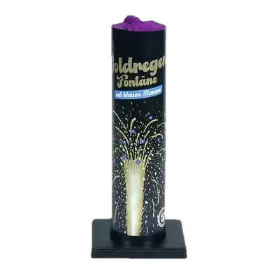 Goldregen-Fontäne mit blauen Sternen